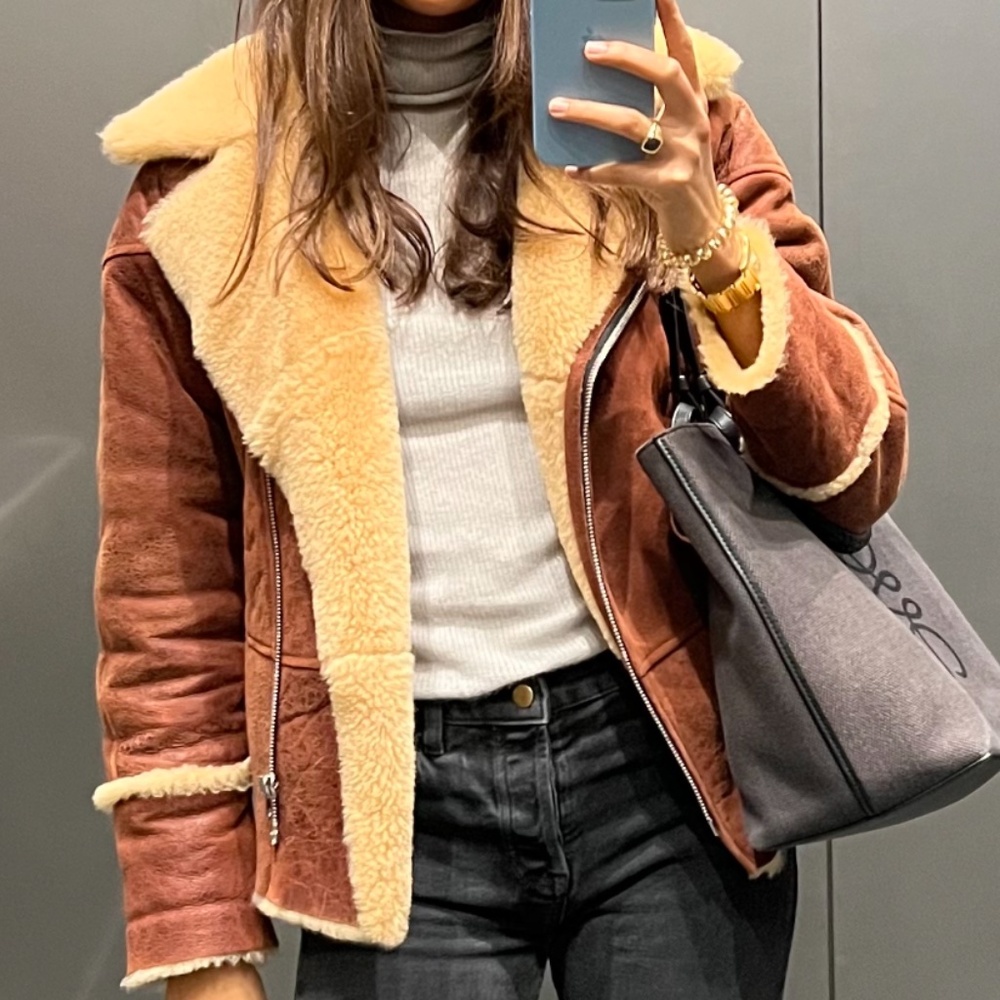 Sandro Shearling Coat